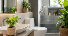 Vì sao nên đặt một chậu cây nhỏ trong nhà tắm, nhà vệ sinh?