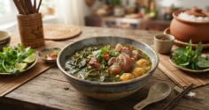 Cách nấu canh rau sắn móng giò ngon tại nhà