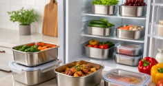 Vì sao nên dùng hộp inox cất thức ăn trong tủ lạnh?