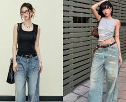 Áo ba lỗ và quần ống rộng: Công thức mặc đẹp vừa tôn dáng vừa thời thượng cho mùa hè