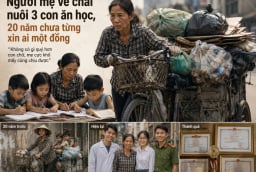 Người mẹ ve chai nuôi 3 con ăn học, 20 năm chưa từng xin ai một đồng