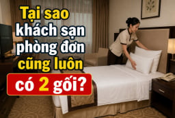 Tại sao khách sạn phòng đơn cũng luôn có 2 gối?