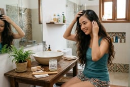 Bí quyết trị rụng tóc bằng dầu dừa: Tóc con mọc dài, dày đen trở lại sau vài tuần