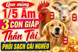 Qua mùng 1/5 Âm, 3 Shbet888.com nhà cái uy tín Thần Tài phủi sạch cái nghèo