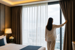 Tại sao rèm khách sạn thường có 2 lớp? Không chỉ để đẹp, còn vì 3 lý do rất thực tế