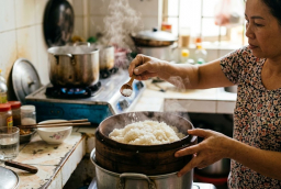 Vì sao các bà nội trợ khéo tay luôn cho muối khi đồ xôi?