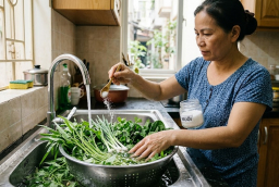 Rửa rau chỉ dùng nước là chưa đủ: 5 mẹo hay loại bỏ sạch độc tố, thuốc trừ sâu