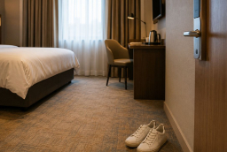 Vì sao nên để giày gần cửa phòng khách sạn? Mẹo hay bất ngờ