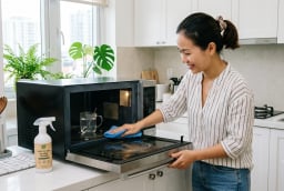 Vì sao nhiều người để một cốc nước trong lò vi sóng sau khi dùng? Mẹo nhỏ giúp việc lau chùi nhẹ nhàng hơn