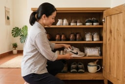 Tại sao nhiều người để một cốc gạo trong tủ giày? Mẹo hút ẩm, giảm mùi đơn giản mùa mưa