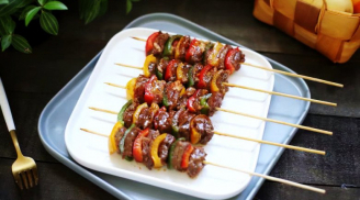 Thịt bò đem nướng xiên mềm ngọt, thơm nức, cả nhà ăn hoài không chán