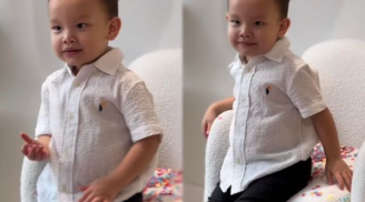 Lộ diện loạt biểu cảm đáng yêu của cậu Ú Leon khi chụp ảnh mừng sinh nhật lên 2 tuổi