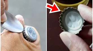 Nắp chai bia có 1 điểm nhỏ, chứ nhắm vào là mở được, chẳng cần dụng cụ phức tạp