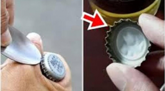 Nắp chai bia có một điểm nhỏ, chỉ cần nhắm vào đấy là bật nắp dễ dàng, không cần dùng dụng cụ phức tạp