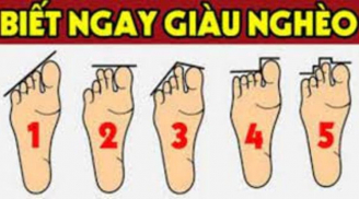 Thầy tướng số chỉ rõ: Nhìn chiều dài ngón chân biết tính cách, tương lai thành công hay thất bại