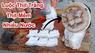Luộc thịt ba chỉ cứ thả thêm 1 thứ: Thịt trắng thơm, mềm ngọt gấp 10 lần
