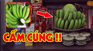 Chuối thắp hương trên bàn thờ có được ghép 2 nải vào với nhau cho to đẹp hơn không?