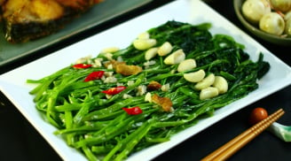 Rau muống xào tỏi muốn xanh giòn cứ cho thêm 1 thứ