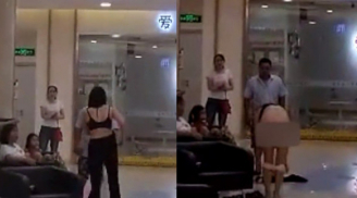 Người vợ cởi sạch đồ trả cho chồng cũ giữa trung tâm thương mại gây xôn xao