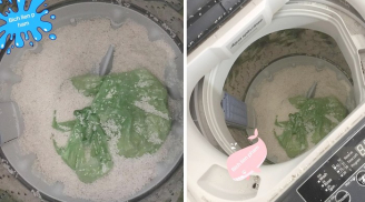 1 phút đãng trí, mẹ đoảng đổ quần áo vào máy giặt cùng 10kg gạo để quên từ hôm qua
