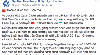 Ngôi trường siêu tâm lý: Huỷ cả lịch thi chiều 27/1 để Mừng SHBET phiên bản mới 2025 tập trung cổ vũ U23 Việt Nam đá chung kết