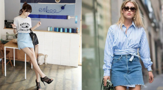 5 cách phối đồ tuyệt đẹp với chân váy jeans khiến các nàng diện hoài không chán