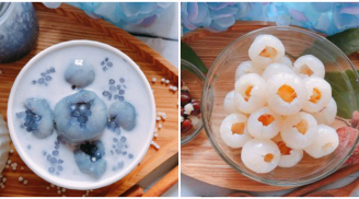 Cách làm sữa chua vải hoa đậu biếc ngon mê ly, chị em nhanh tay kẻo hết mùa vải