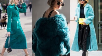Cách lên đồ xuống phố chất như fashionista chính hiệu với trang phục màu xanh ngọc