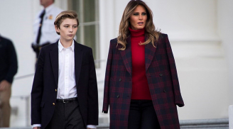 Cả thế giới ra đây mà xem, con trai út Tổng thống Trump ngày càng cao lớn và ăn mặc bảnh bao hết nấc
