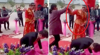 Đang thực hiện nghi lễ, cô dâu bất ngờ bị nhà chồng dùng roi đánh tới tấp nhưng điều này mới gây phẫn nộ