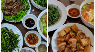 Mẹ bầu khoe mâm cơm chồng nấu mỗi ngày khiến dân cư mạng “tan chảy” thi nhau gật gù “soái ca đây chứ đâu”