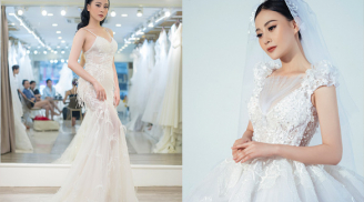 'Quỳnh búp bê' Phương Oanh bất ngờ đi thử váy cưới, khoe nhan sắc xinh đẹp vạn người mê