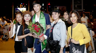 Á vương Lê Nhật Trình khoe vẻ điển trai ở sân bay ngày về nước