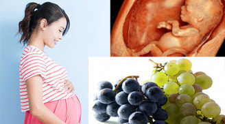 Mẹ bầu ăn nho giúp ngăn ngừa thiếu máu, tăng sức đề kháng, thai nhi khỏe mạnh thông minh, lớn vù vù trong bụng