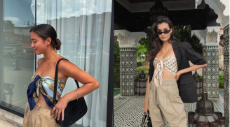 Hot trend hay và tiện của hè 2019 chính là biến khăn thành áo