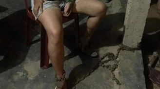 Người phụ nữ bị chồng dùng xích sắt trói vào cột rồi đánh đập không thương tiếc