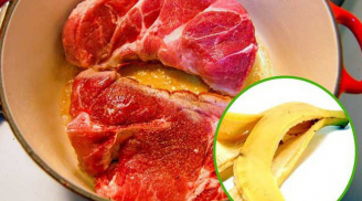 Dùng vỏ chuối nướng thịt theo cách này, đảm bảo thịt không bị khô dai lại thơm ngon hơn cả ngoài hàng