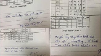'Sướng rơn' trước loạt lời khen ngọt ngào của thầy giáo trong sổ liên lạc, duy nhất một điểm băn khoăn