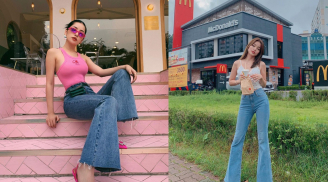 Muôn vàn cách mặc đẹp với quần jeans trên ôm dưới loe tôn chân thon dài cho các nàng