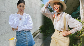 Hội mỹ nhân từ Hàn sang Việt sẽ thị phạm một vài chiêu mix đồ với kiểu áo tay bồng