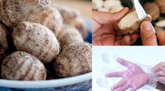Vỏ khoai môn đừng dùng dao gọt, đây mới là cách để tay bạn không bị ngứa hay dính lại loại bỏ hết nhớt