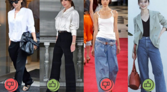 2 kiểu quần dù là jeans hay vải nếu chọn sai chắc chắn sẽ dìm dáng đi vài phần