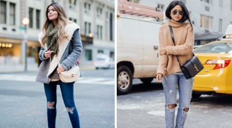 Gợi ý cách phối đồ chuẩn sành điệu lại hack dáng với quần jeans rách