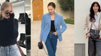 15 cách mix quần jeans sang chảnh mà thanh lịch, chị em có thể học hỏi sao Hàn để diện ngày Tết