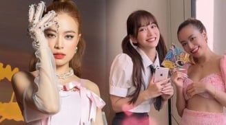 Hoàng Thùy Linh tự tin khoe eo thon dáng chuẩn bên cạnh hot girl nóng bỏng
