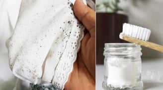 Áo trắng bị mốc đen li ti giặt xà phòng không sạch, đem ngâm vào loại nước này trắng như mới
