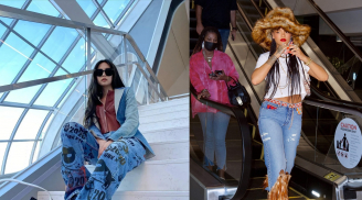 Dàn sao nữ sành điệu bậc nhất lăng xê những chiếc quần jeans cắt xẻ, màu mè độc lạ