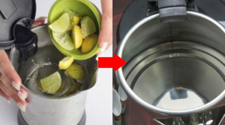 Mẹo giúp cặn bẩn trong ấm đun nước tự bong sạch, không cần cọ rửa