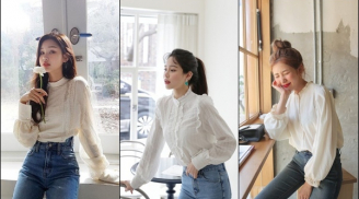 Mẹo giúp các nàng mix đồ thật chuẩn với kiểu áo blouse tay bồng 'bánh bèo'