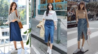Chân váy denim dáng dài dẫn đầu xu hướng sành điệu mùa hè năm 2023